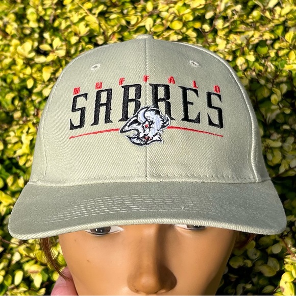 Vintage 90s Buffalo Sabres ⚔️ Starter snapback hat baseball cap NHL earth tones - Picture 2 of 16